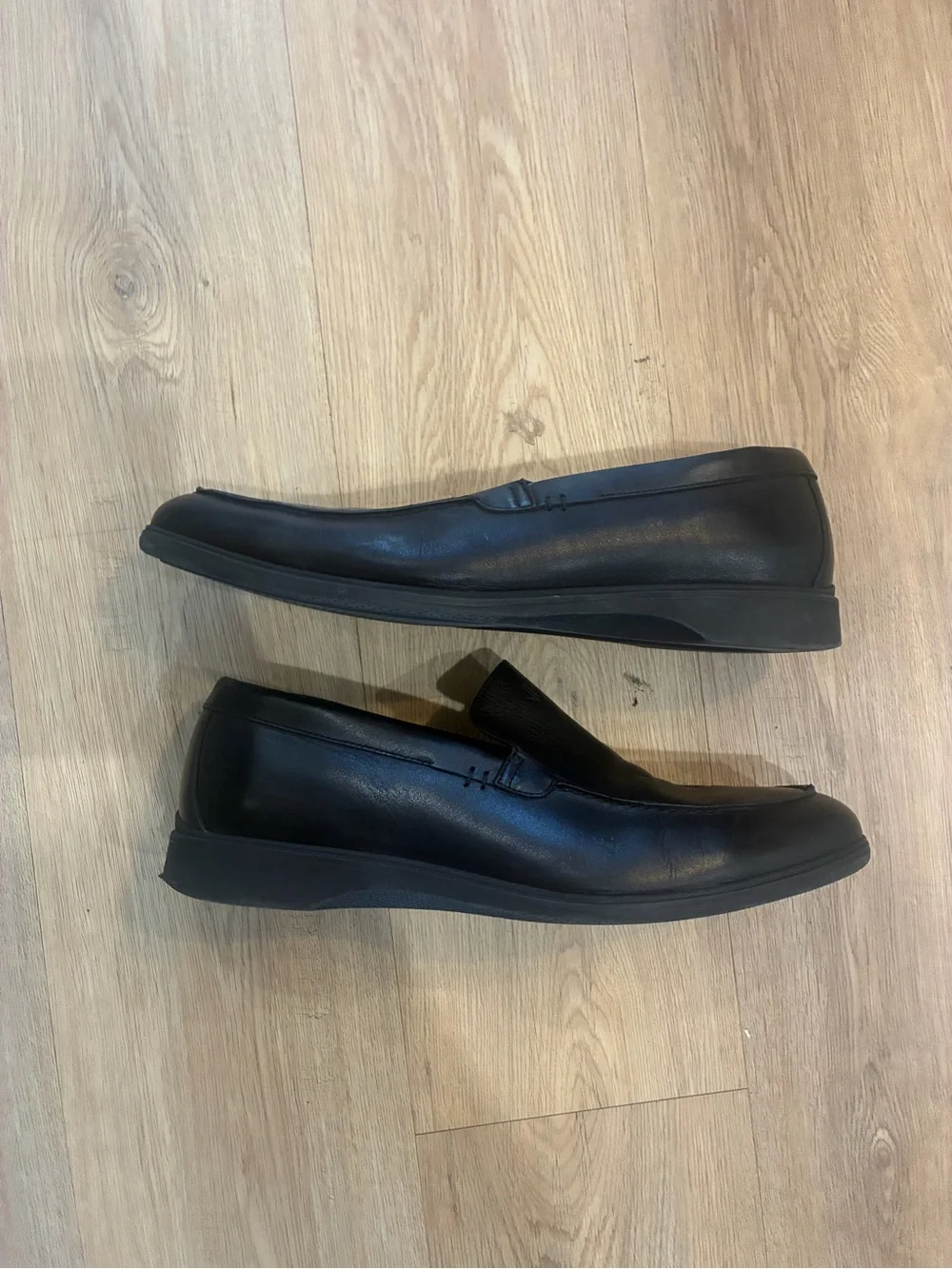 Amberjack The Loafer Obsidian Black Leather Men's Loafers Size 13M Comfort Dress